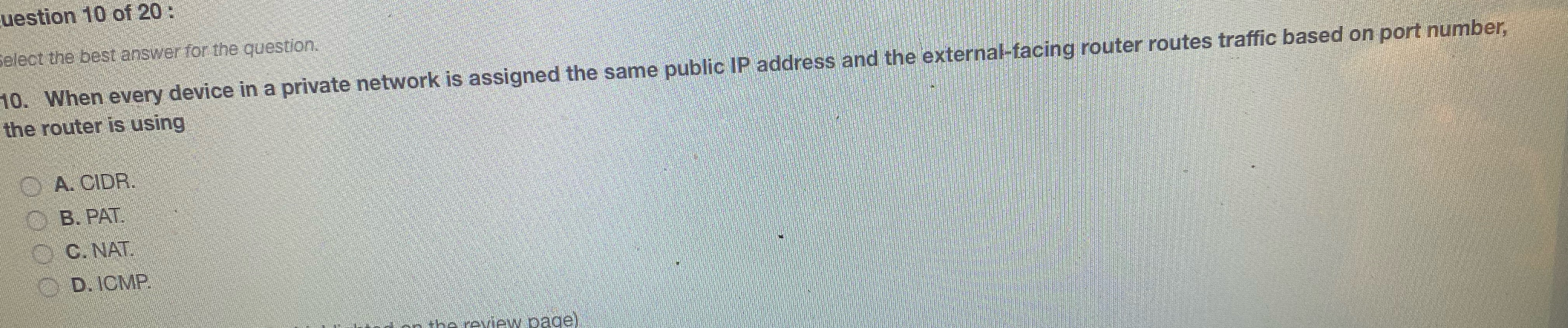 When every device in a private network is