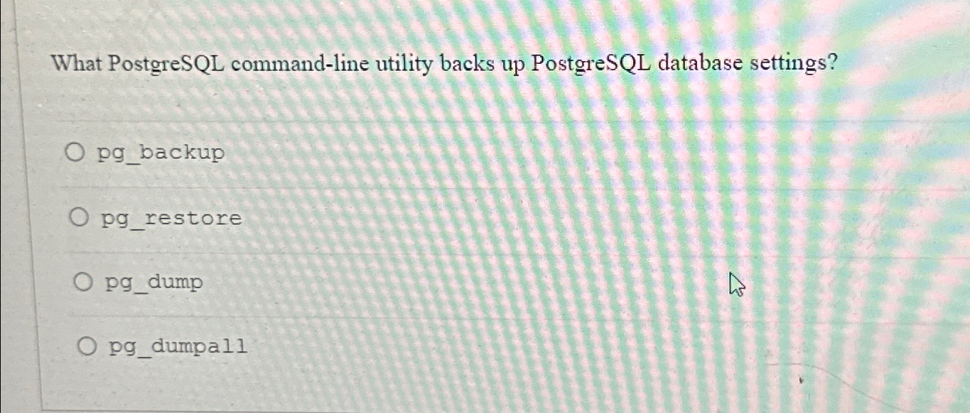 What PostgreSQL command - line utility backs up