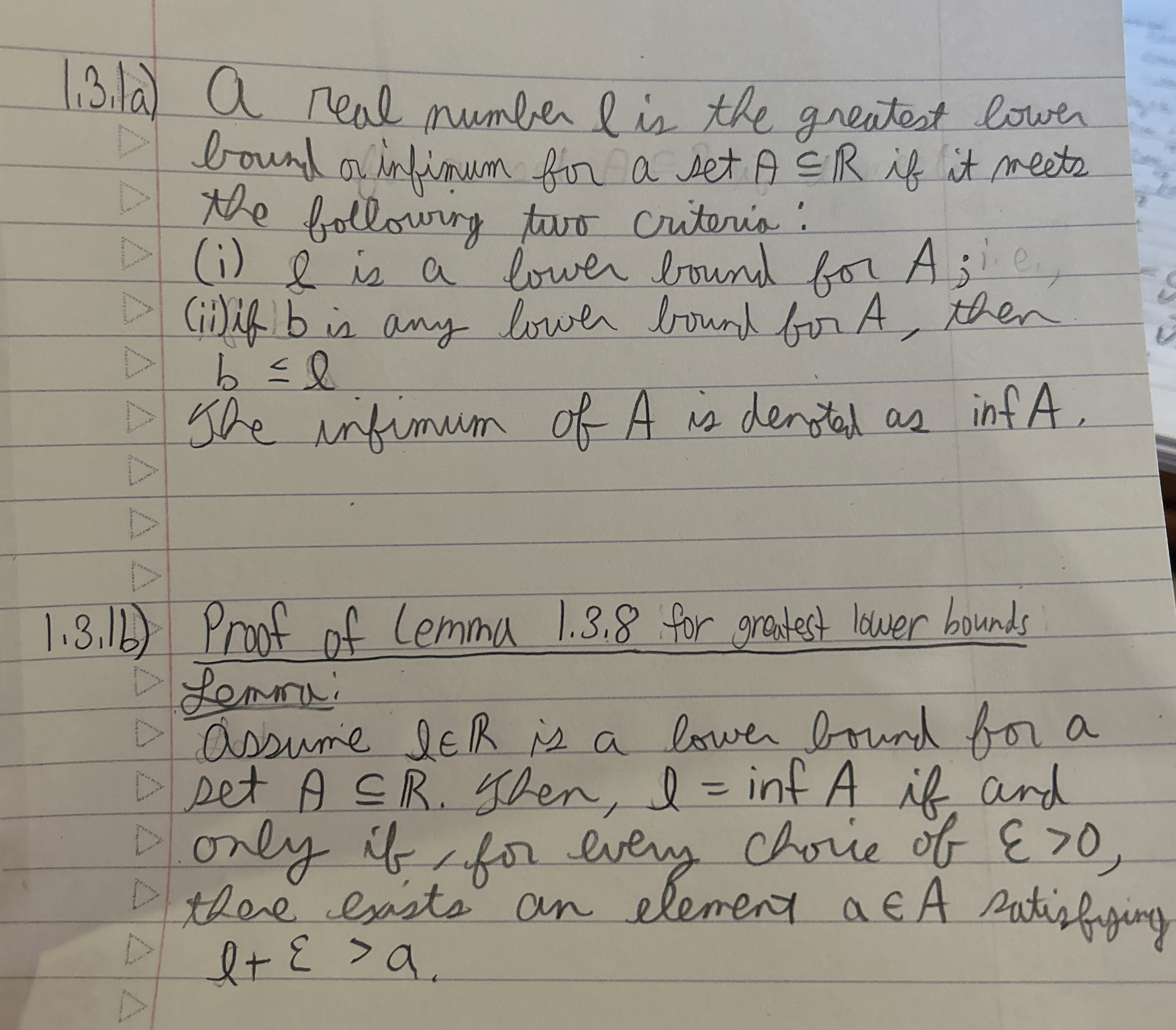 Please prove the Lemma in 1 . 3 . 1 b