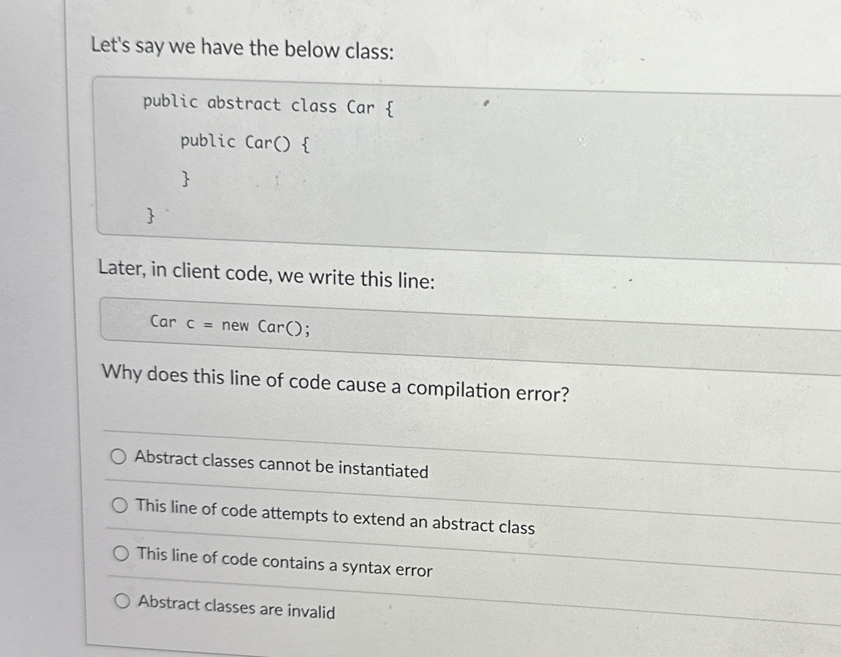 Let's say we have the below class:Later, in