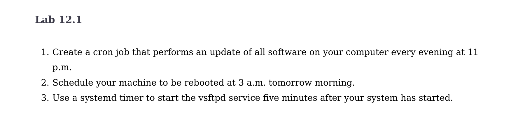 I use Centos 9 . Please help Lab 1 2 . 1 1 .