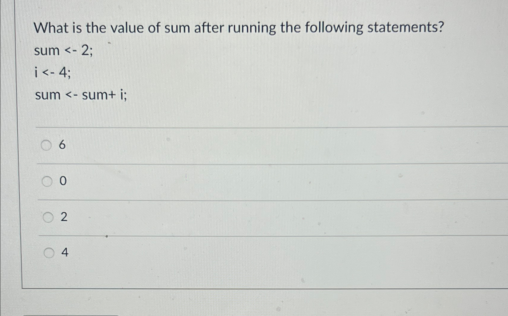 What is the value of sum after running the