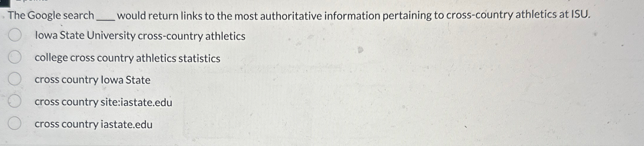 The Google search would return links to the most