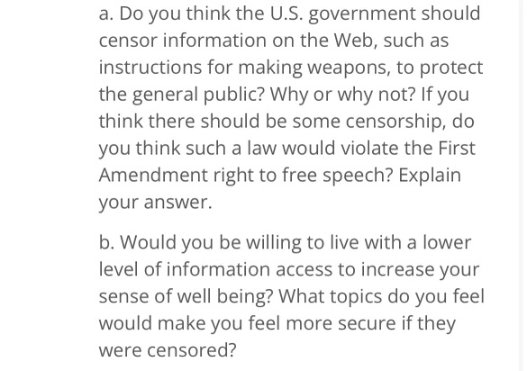 a . Do you think the U . S . government should