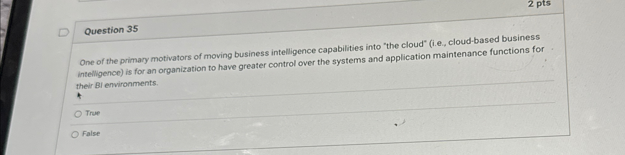 Question 3 5 One of the primary motivators of