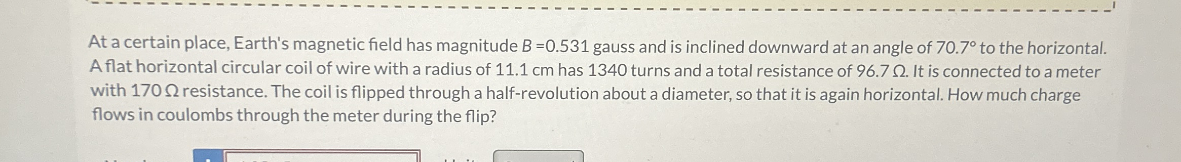 At a certain place, Earth's magnetic field has