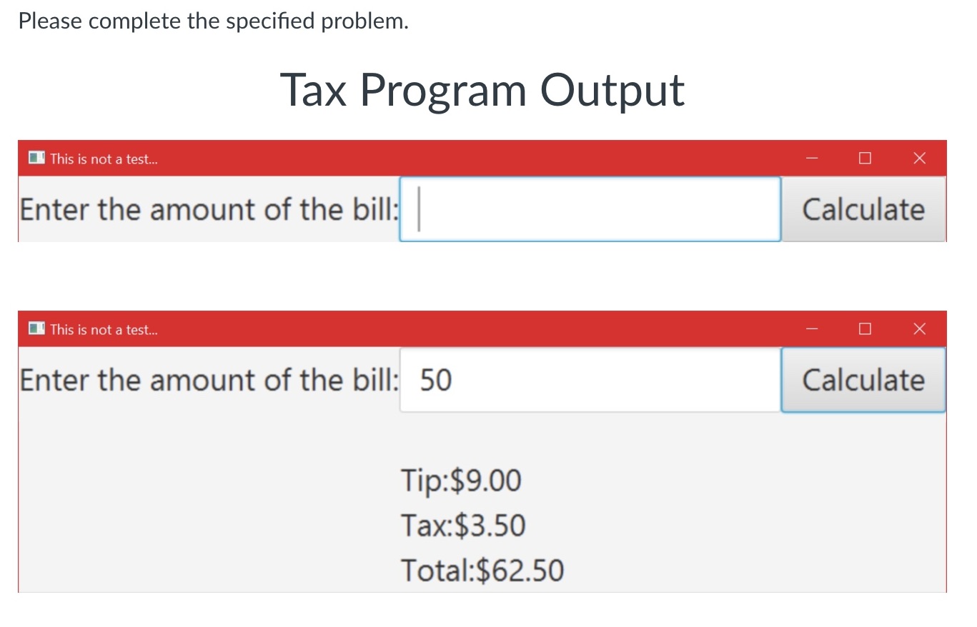 Please complete the specified problem USING