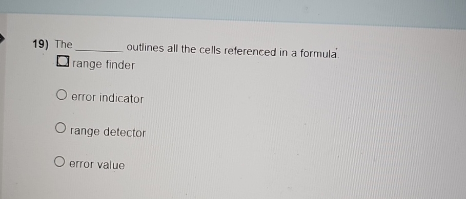 The outlines all the cells referenced in a