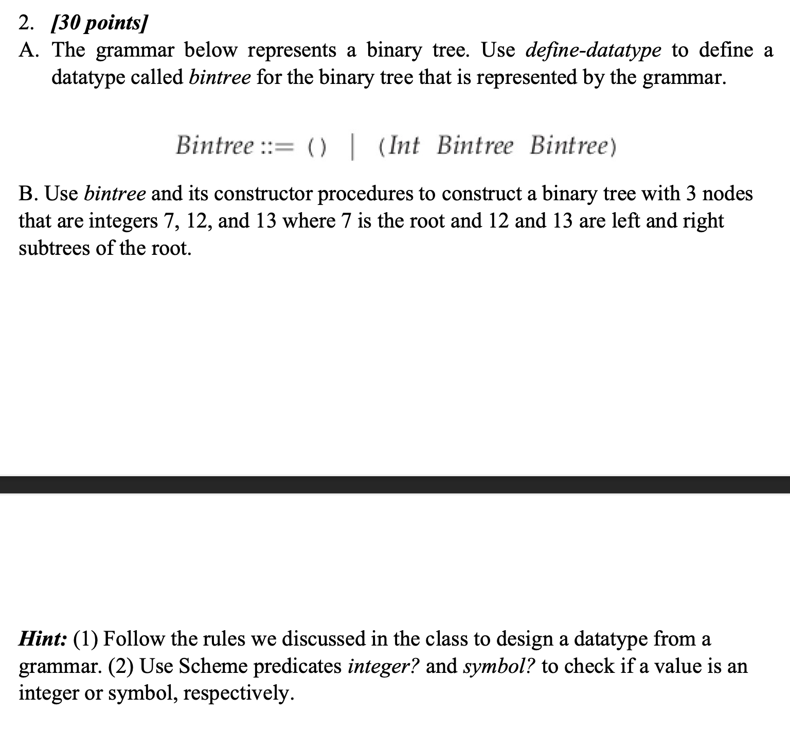 Please read all instructions Please use Scheme