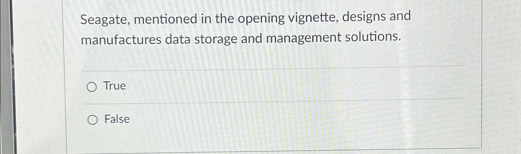 Seagate, mentioned in the opening vignette,