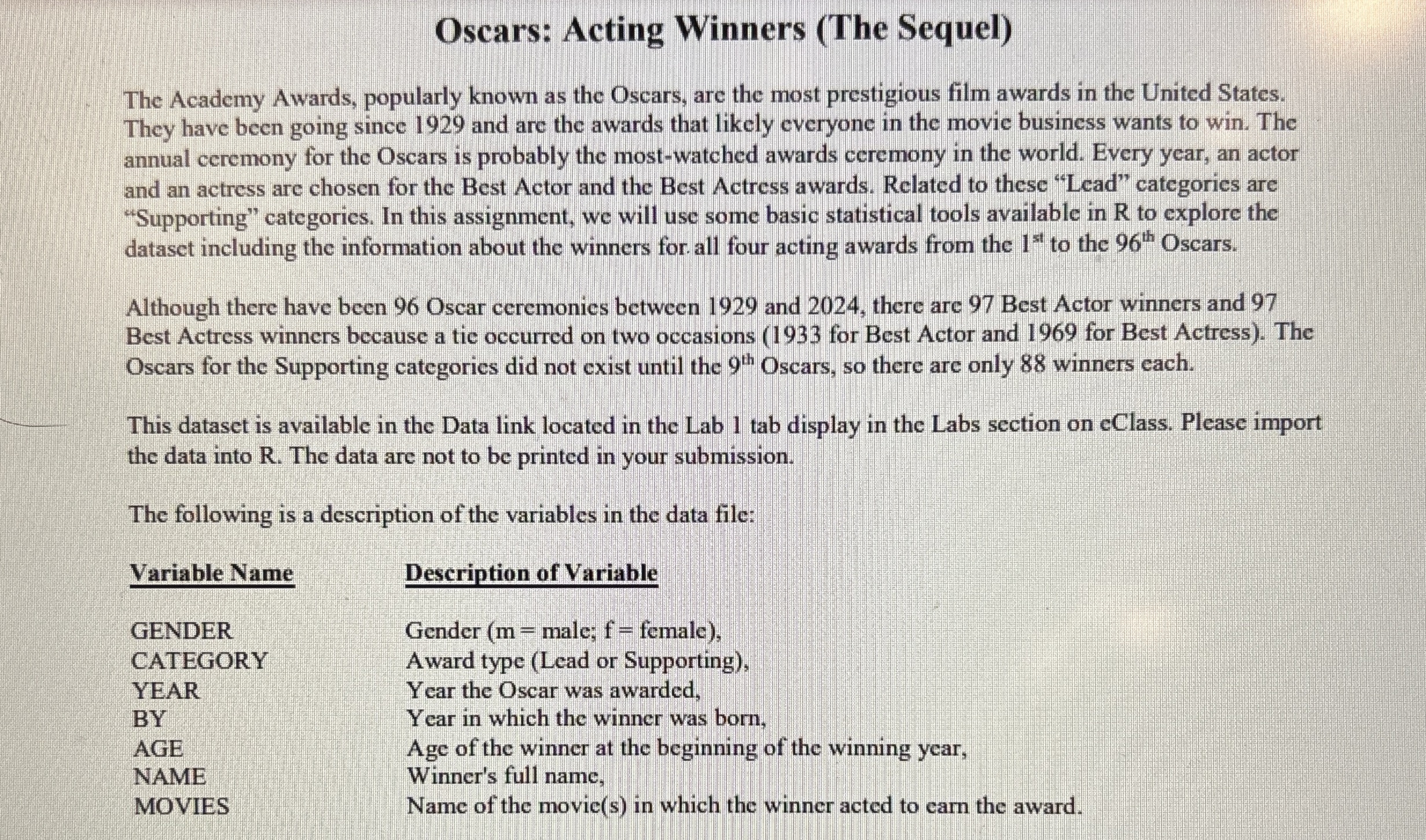 Oscars: Acting Winners ( The Sequel ) The Academy