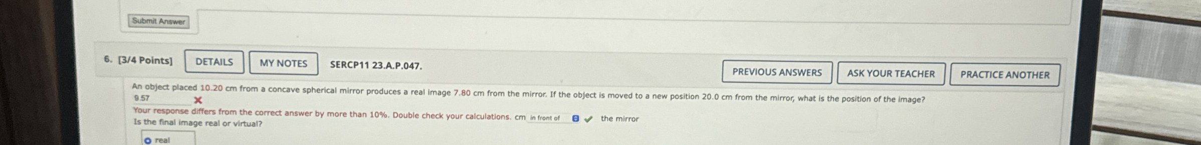 [ 3 / 4 Points ] SERCP 1 1 2 3 . A . P . 0 4 7 .