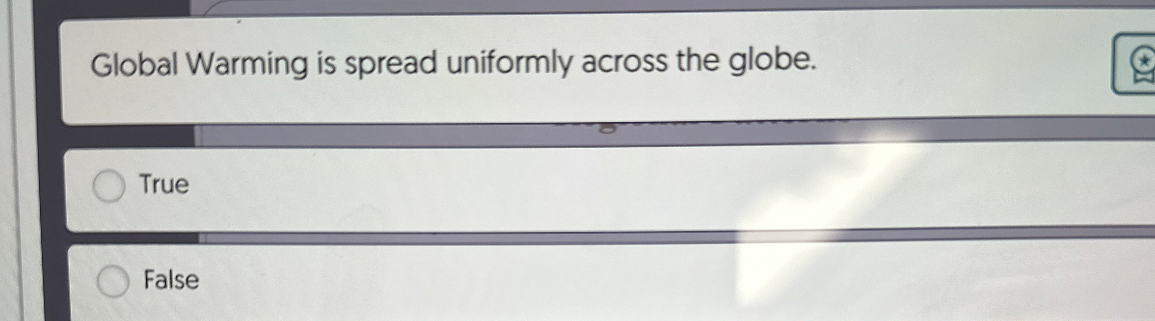 Global Warming is spread uniformly across the