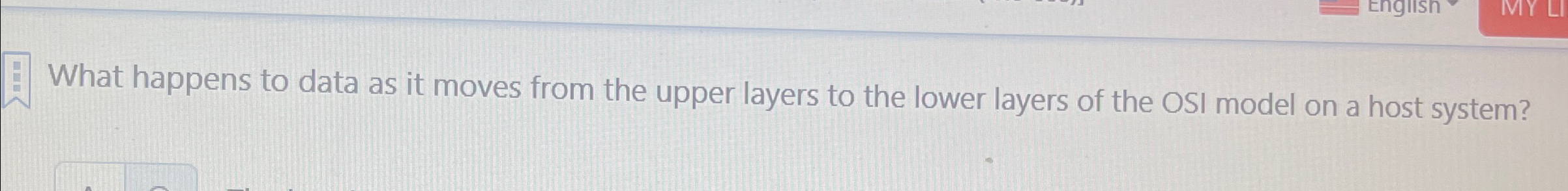 What happens to data as it moves from the upper