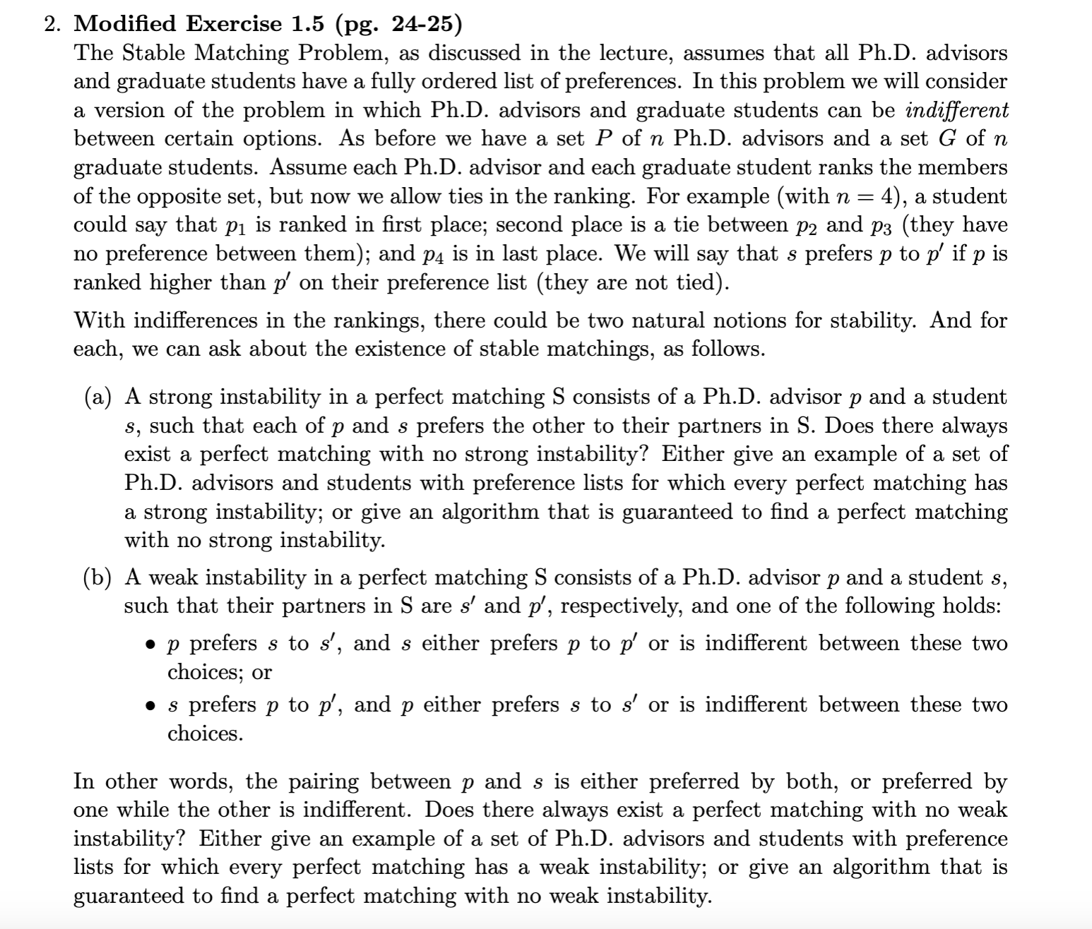 Modified Exercise 1 . 5 ( pg . 2 4 - 2 5 ) The