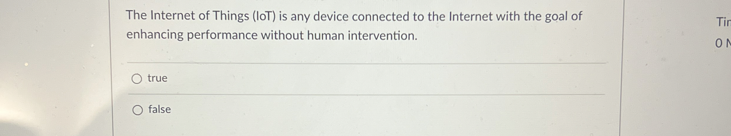 The Internet of Things ( loT ) is any device