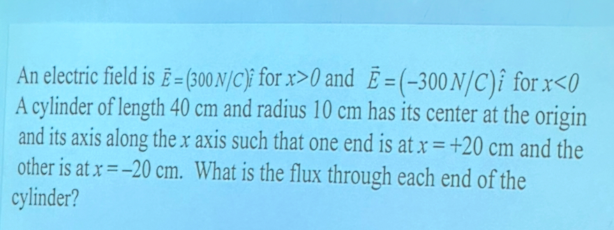 An electric field is vec ( E ) = ( 3 0 0 N C ) h