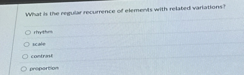What is the regular recurrence of elements with