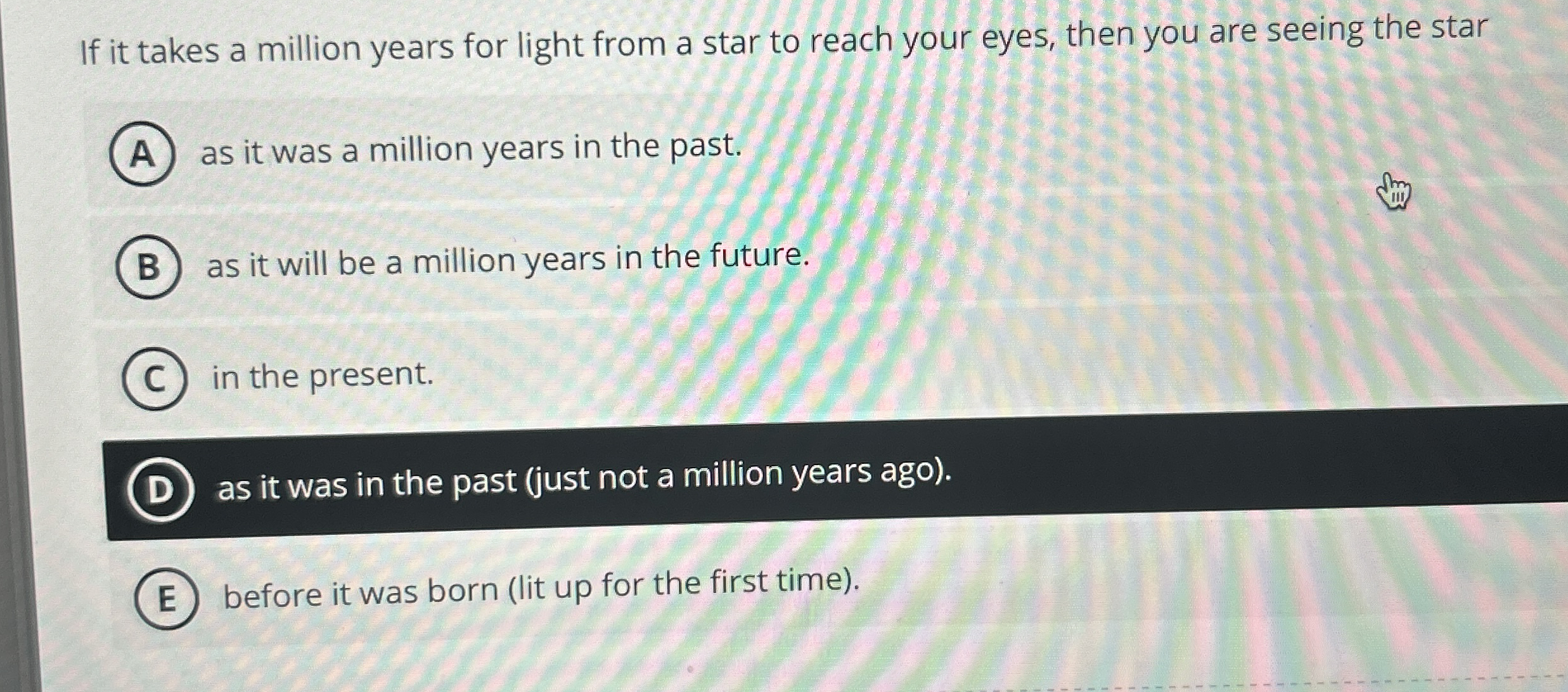 If it takes a million years for light from a star
