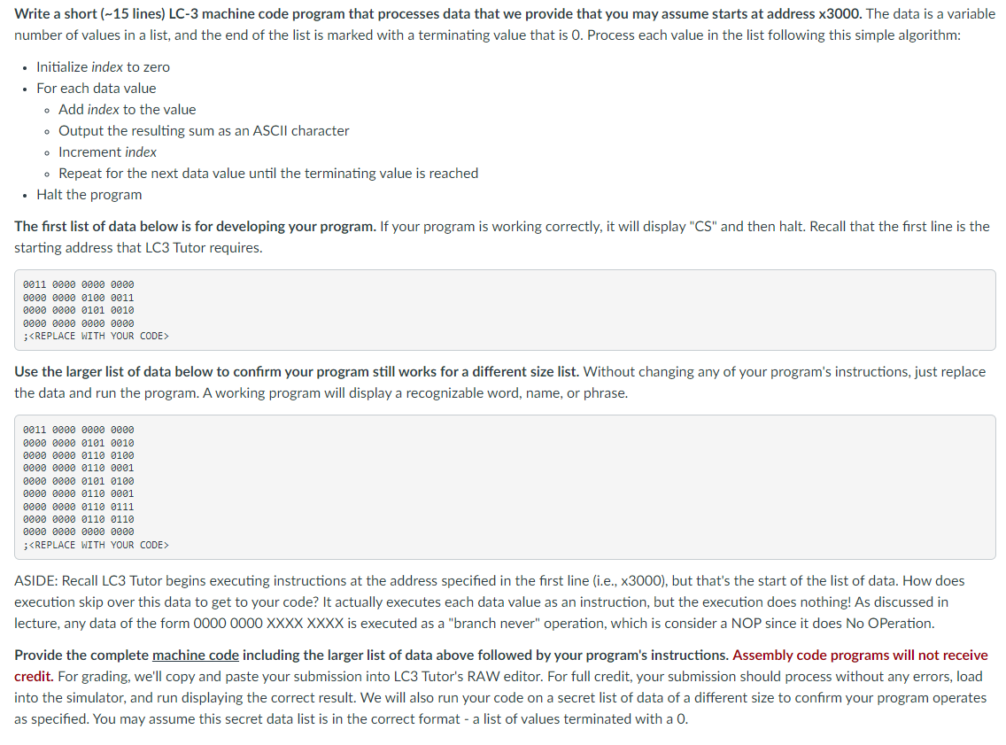 in machine code not assembly / Write a short ( 1