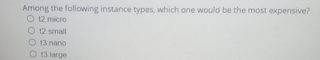 Among the following instance types, which one
