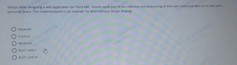 Infosys while designing a web application for