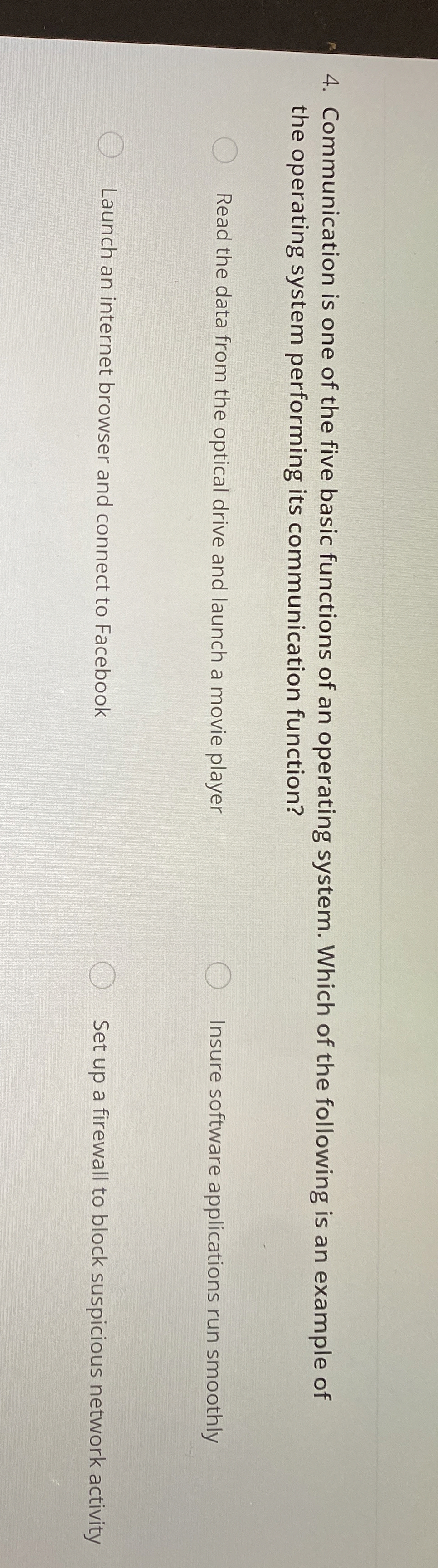 Communication is one of the five basic functions