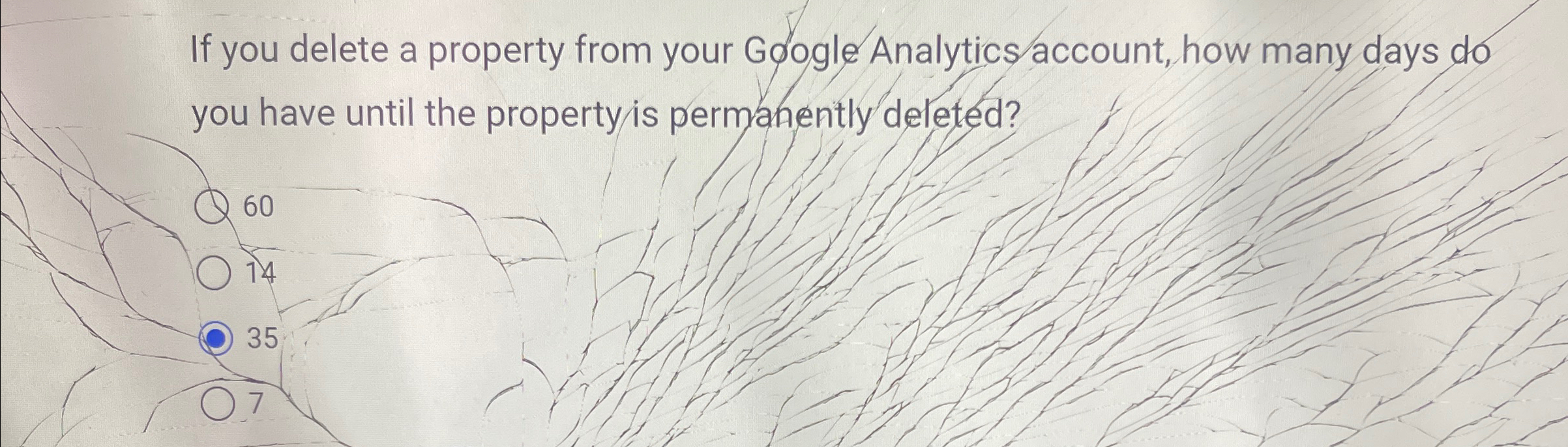 If you delete a property from your Google