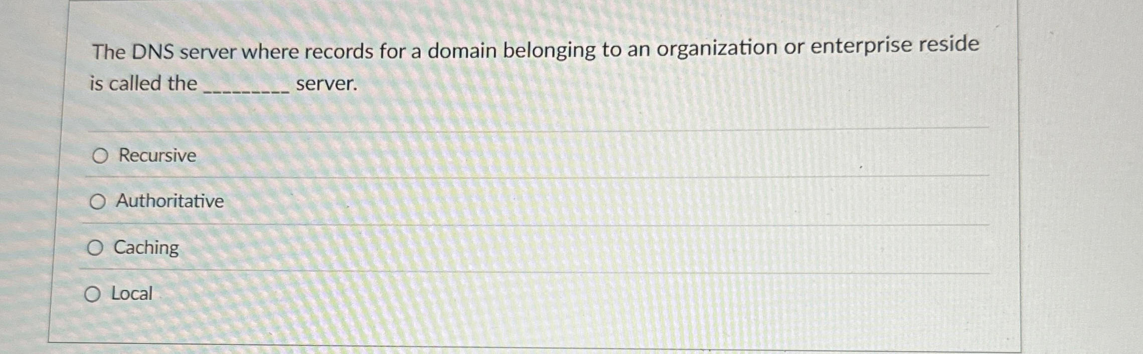 The DNS server where records for a domain