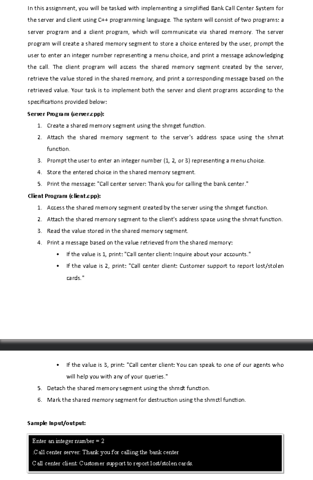 SHOULD WORK IN UBUTUN LINUX In this assignment,