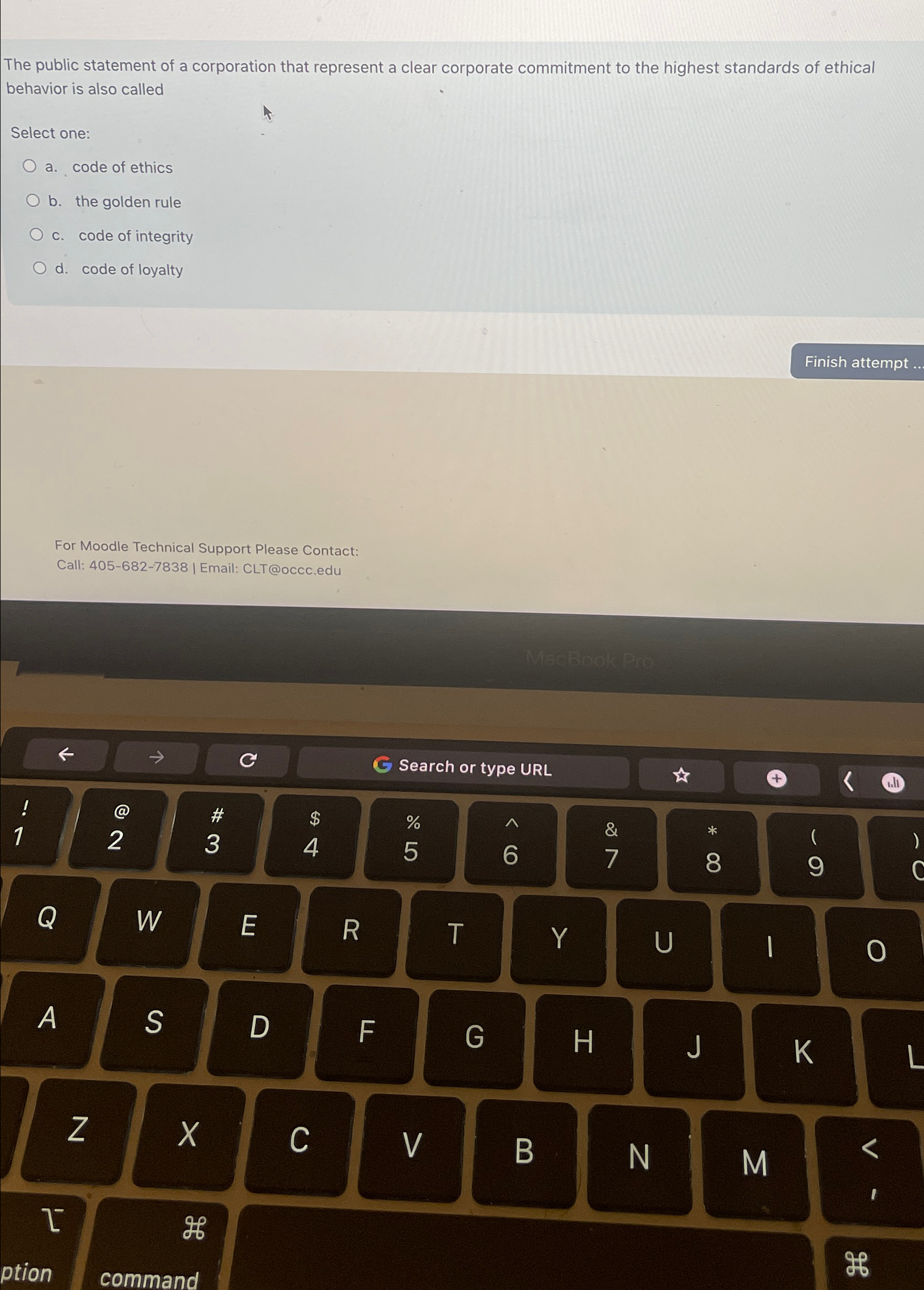 The public statement of a corporation that