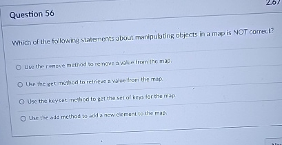 Question 5 6 Which of the following statements