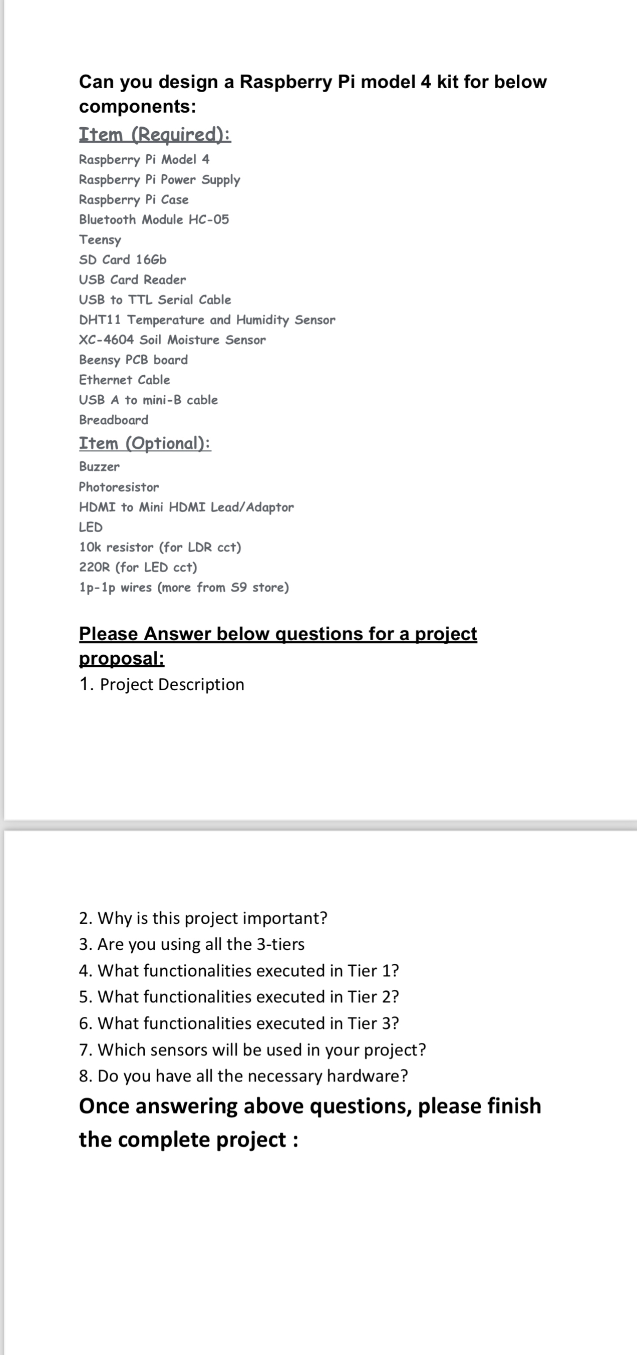 Can you design a Raspberry Pi model 4 kit for