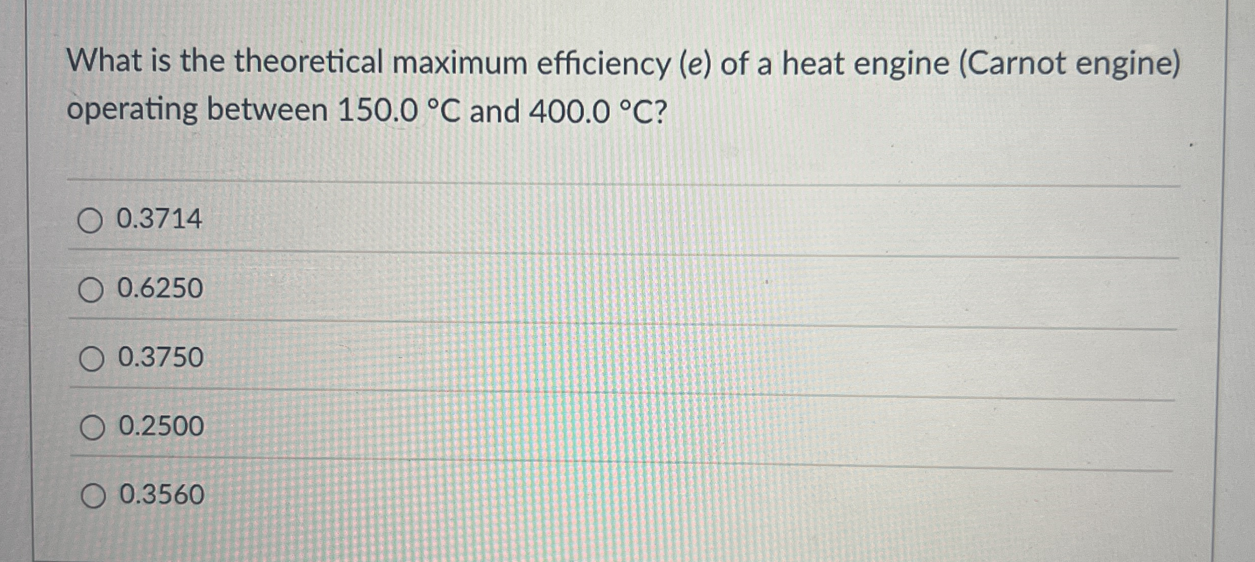 What is the theoretical maximum efficiency ( e )