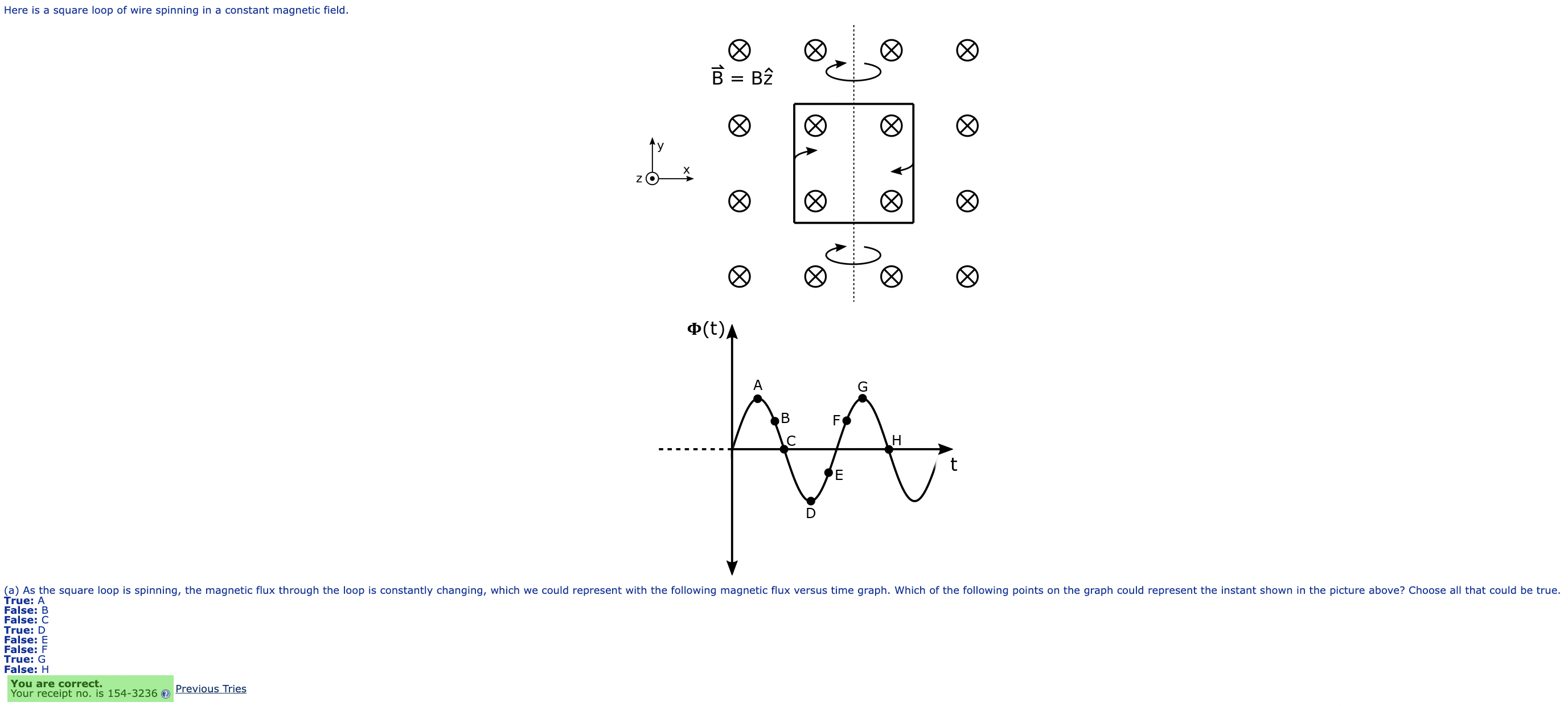 True: A False: False: True: D False: True: G