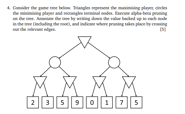 Consider the game tree below. Triangles represent