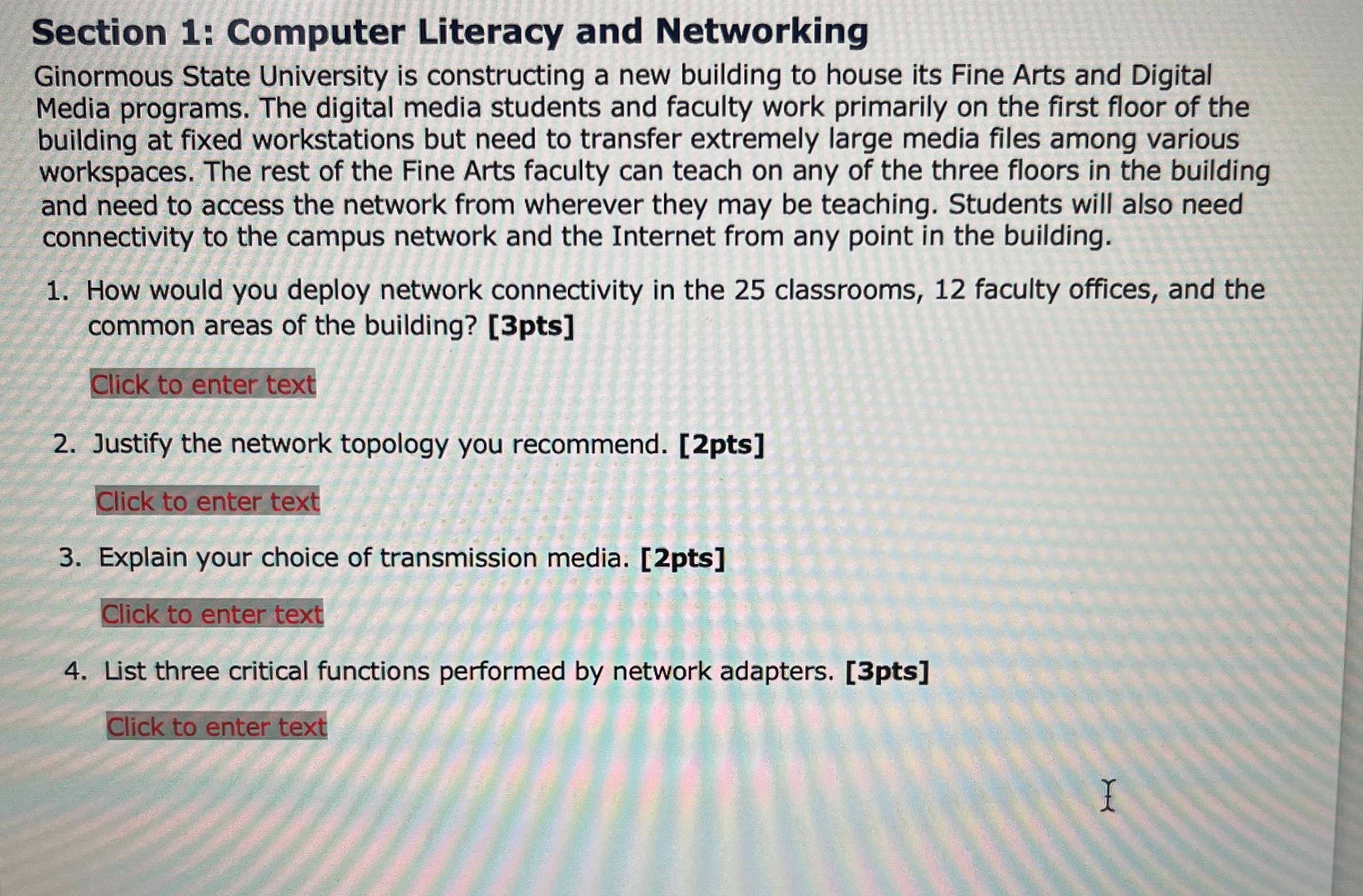 Section 1 : Computer Literacy and Networking