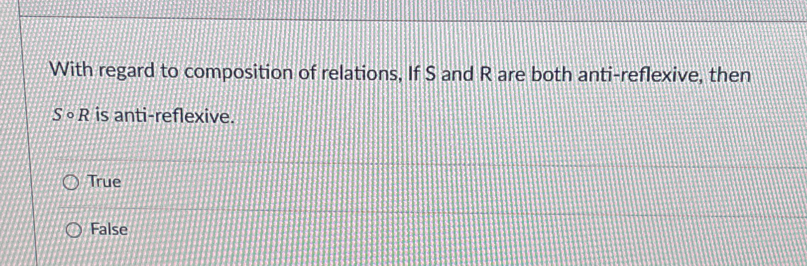 With regard to composition of relations, If S and