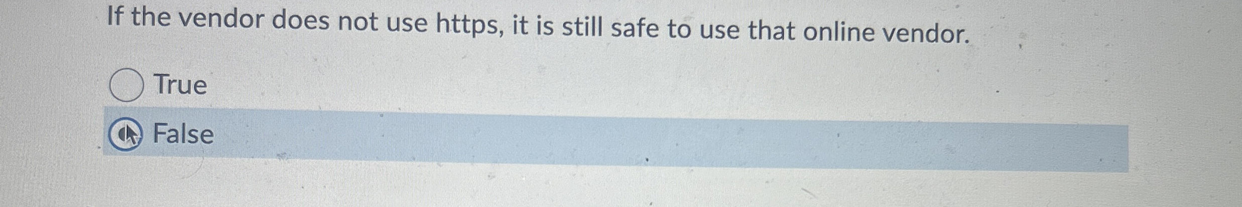 If the vendor does not use https , it is still