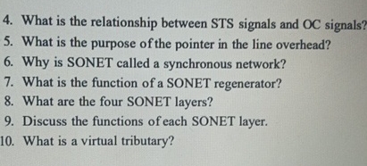 1 ) What is the relationship between STS signals