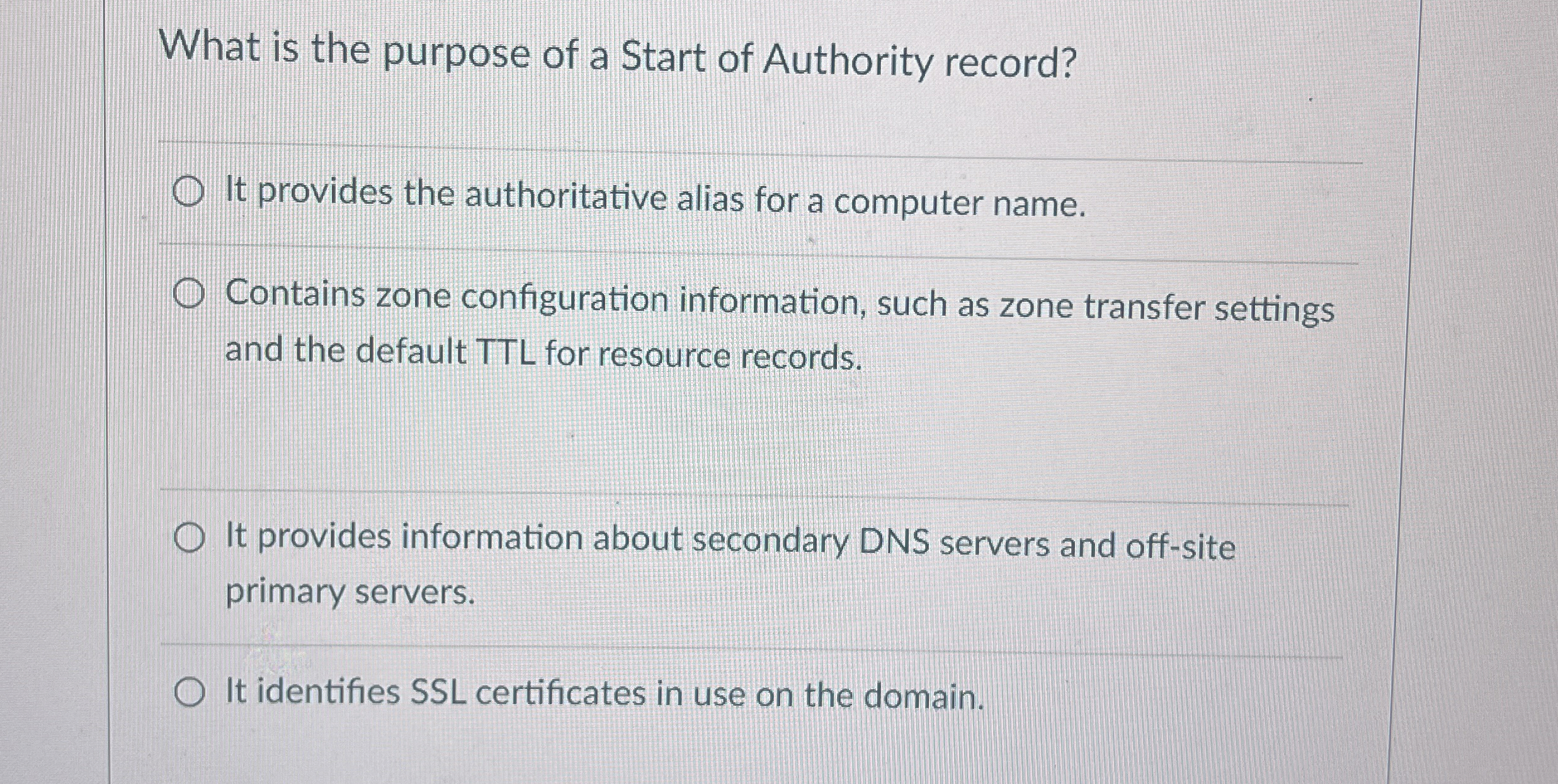 What is the purpose of a Start of Authority