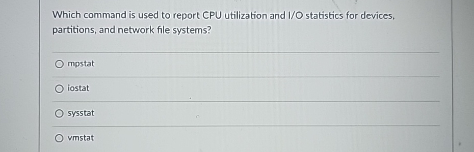 Which command is used to report CPU utilization