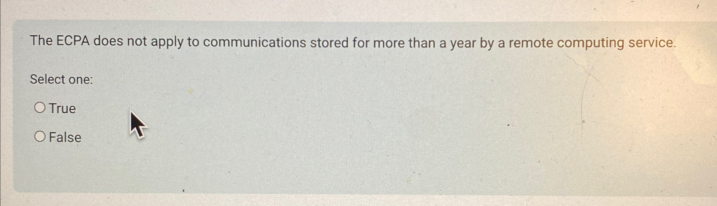 The ECPA does not apply to communications stored