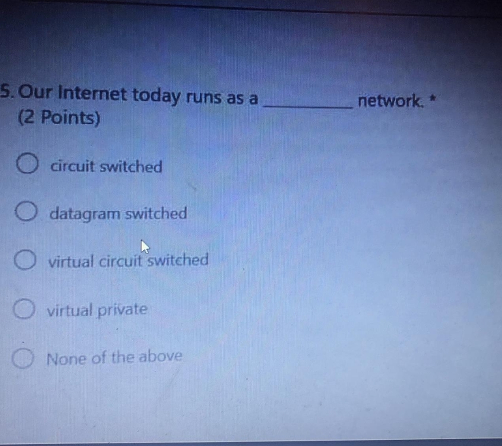 Our Internet today runs as a network. * ( 2