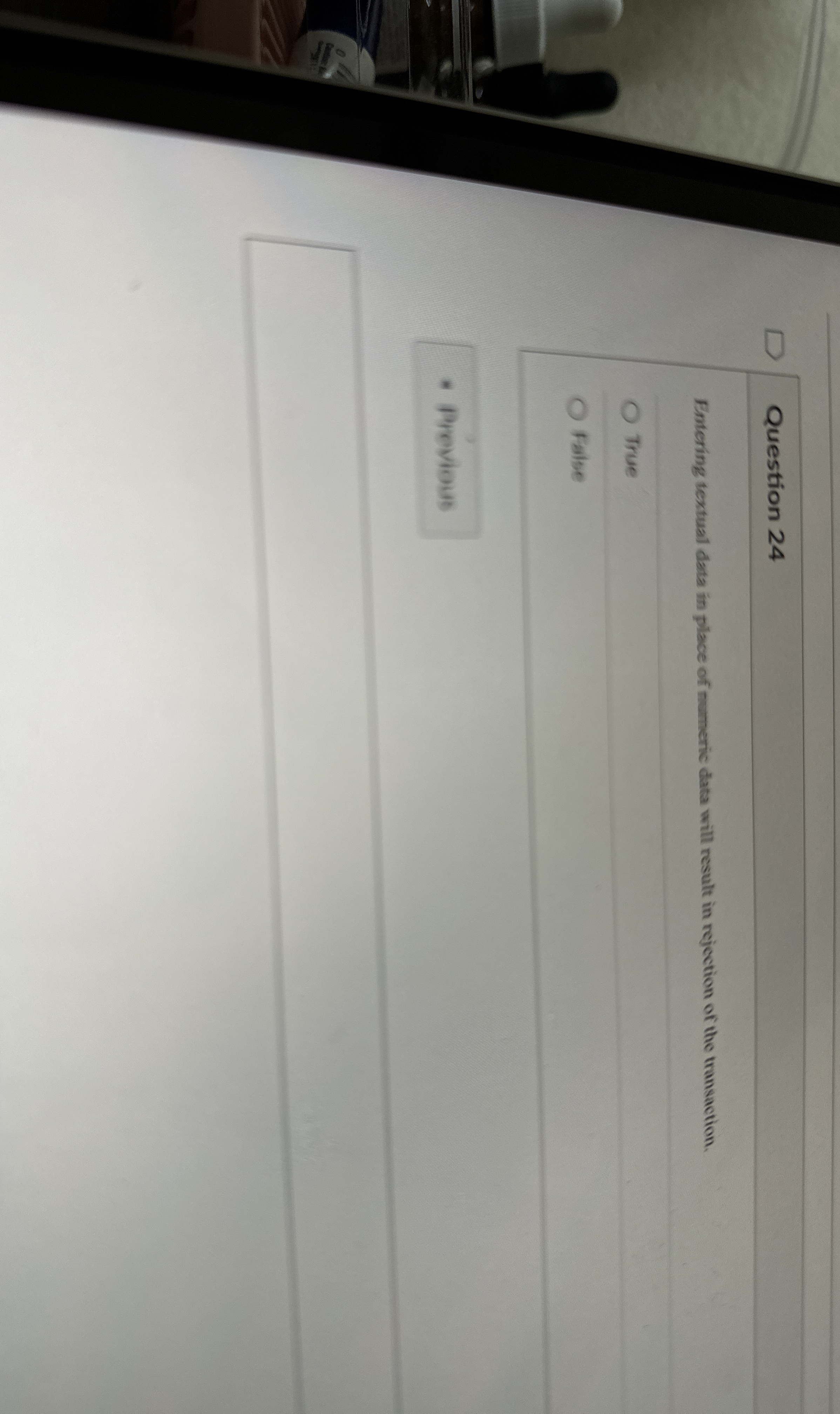 Question 2 4 Entering textual data in place of