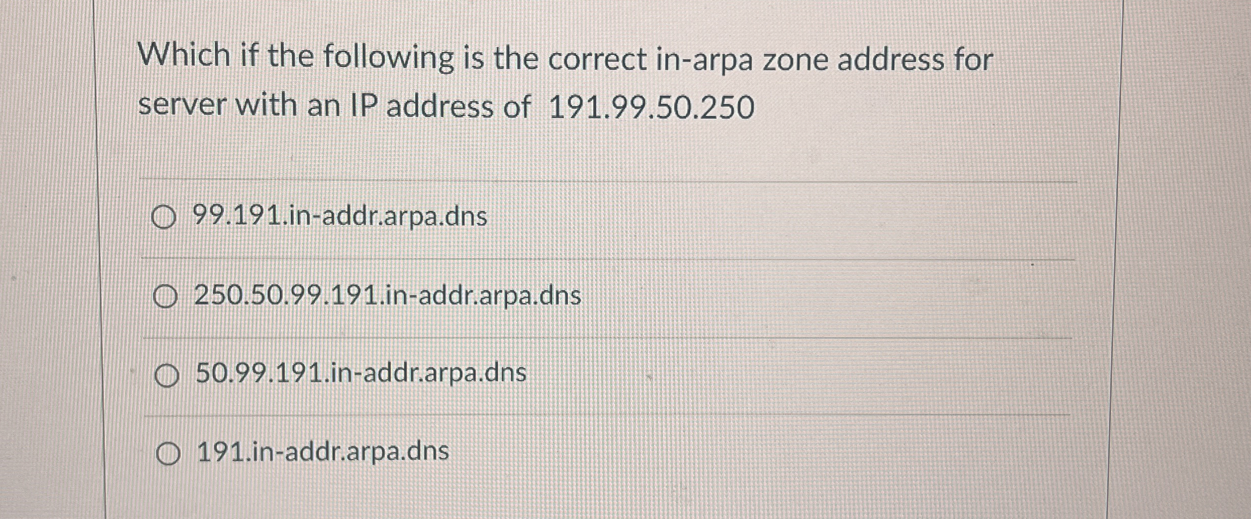 Which if the following is the correct in - arpa