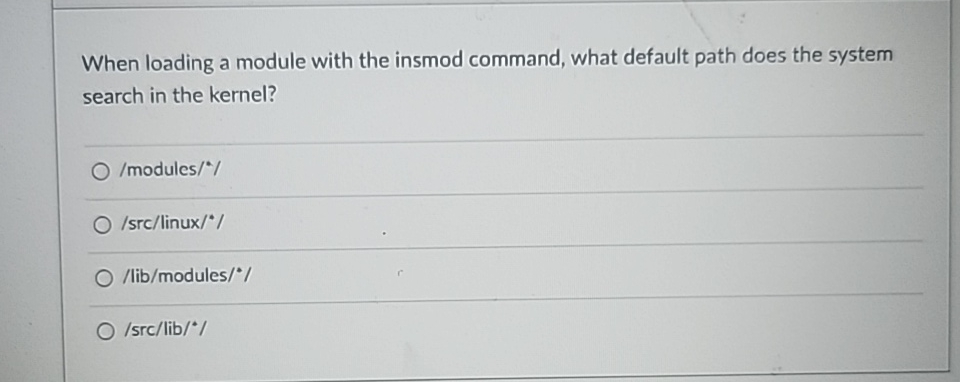 When loading a module with the insmod command,