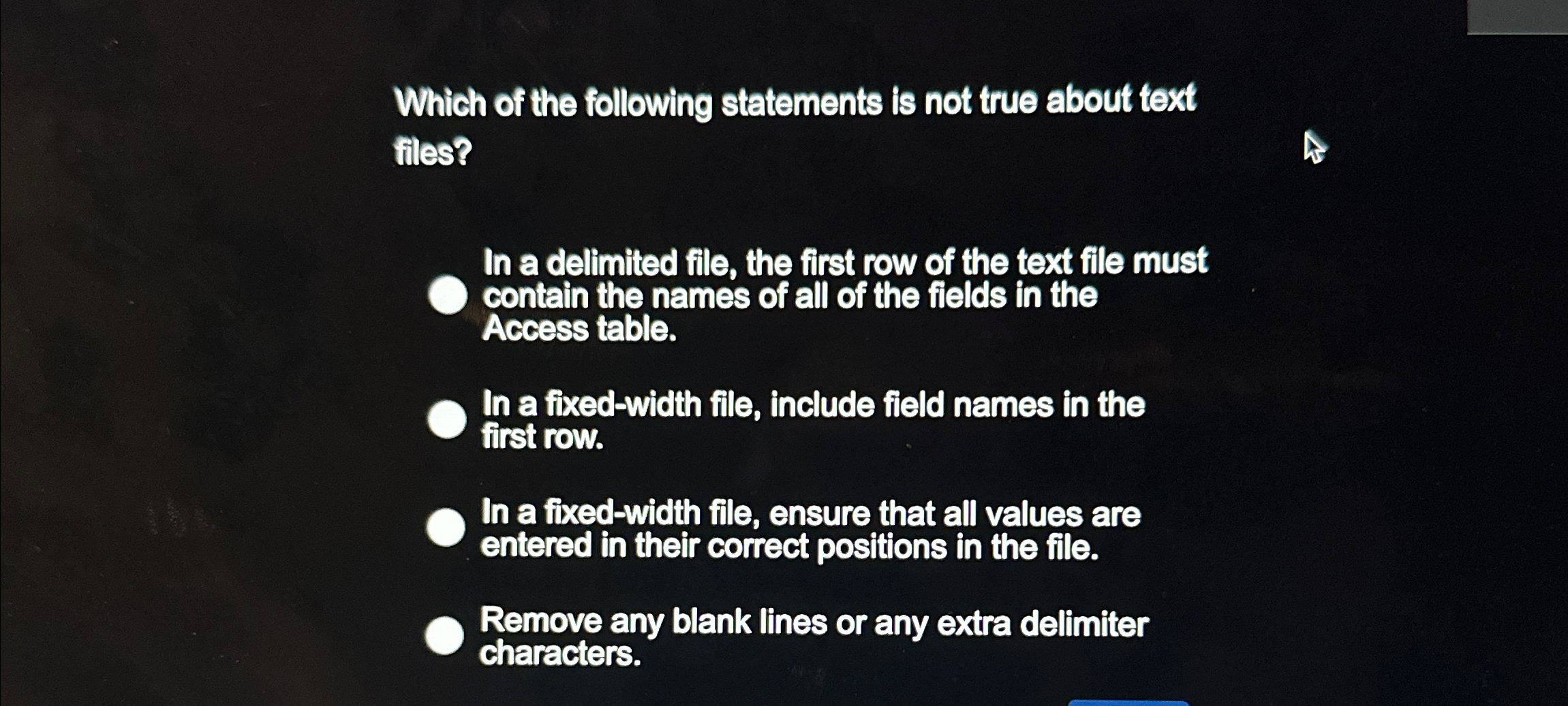 Which of the following statements is not true