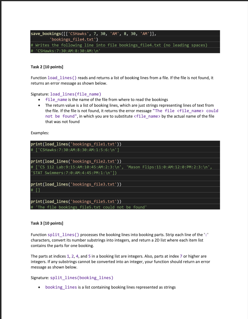 Task 2 [ 1 0 points ] Function load _ lines ( )