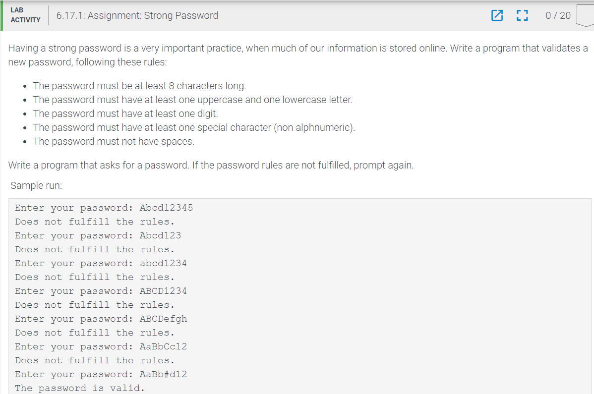 Having a strong password is a very important